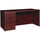 Lorell Prominence 2.0 Left-Pedestal Desk - 1'' Top, 66'' x 30''29'' - 3 x File, Box Drawer(s) - Single Pedestal on Left Side - Band Edge - Material: Particleboard - Finish: Mahogany Laminate, Thermofused