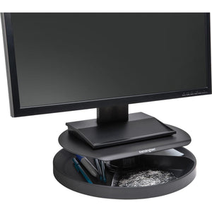 Kensington SmartFit Spin2 Monitor Stand - 40 lb Load Capacity - Flat Panel Display Type Supported - 3.1'' Height x 12.6'' Width x 12.6'' Depth - Desktop - Black - Ergonomic