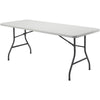 Lorell Ultra-Lite Banquet Table - Light Gray Rectangle Top - Dark Gray Base - 600 lb Capacity x 96'' Table Top Width x 30'' Table Top Depth x 2'' Table Top Thickness - 29'' Height - Gray - High-density Po