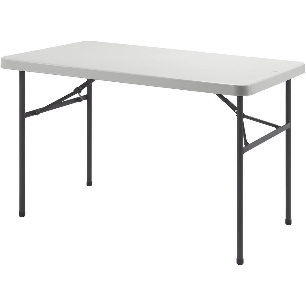 Lorell Ultra-Lite Banquet Table - Light Gray Rectangle Top - Dark Gray Base - 450 lb Capacity x 48'' Table Top Width x 30'' Table Top Depth x 2'' Table Top Thickness - 29'' Height - Gray - High-density Po