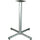 Lorell Hospitality 42'' Bistro-Height Tabletop X-leg Base - Metallic Silver X-shaped Base - 40.75'' Height x 36'' Width - Assembly Required - 1 Each