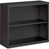Lorell Fortress Series Bookcase - 34.5'' x 12.6''30'' - 2 Shelve(s) - Material: Steel - Finish: Charcoal, Powder Coated - Adjustable Shelf, Welded, Durable