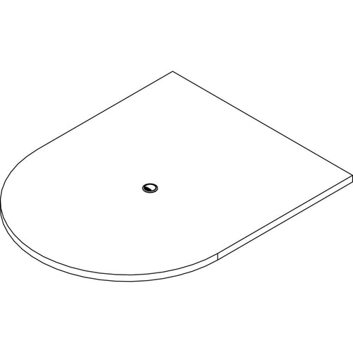 Lorell Prominence 2.0 Half-Racetrack Conference Tabletop - Mahogany Racetrack, Laminated Top - 60'' Table Top Width x 48'' Table Top Depth x 1.50'' Table Top Thickness - Assembly Required - Particleboard