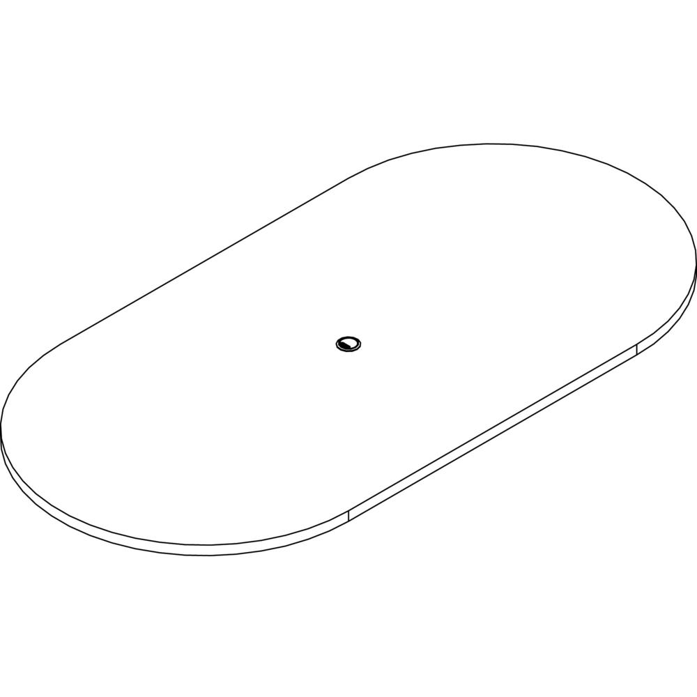 Lorell Prominence 2.0 Racetrack Conference Tabletop - Espresso Racetrack, Laminated Top - 96'' Table Top Width x 48'' Table Top Depth x 1.50'' Table Top Thickness - Assembly Required - Particleboard Top