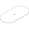 Lorell Prominence 2.0 Racetrack Conference Tabletop - Mahogany Racetrack, Laminated Top - 96'' Table Top Width x 48'' Table Top Depth x 1.50'' Table Top Thickness - Assembly Required - Particleboard Top