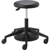 Safco Lab Stool with Foot Pedal - Vinyl Seat - Black, Chrome - 1 Each