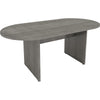 Lorell Essentials Oval Conference Table - 1.3'' Top, 0'' Edge, 72'' x 29.5''36'' - Finish: Weathered Charcoal, Laminate