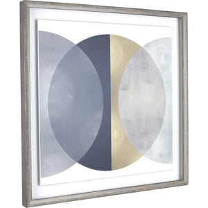 Lorell Circle II Framed Abstract Art - 29.25'' x 29.25'' Frame Size - Gray, Yellow - 1 Each