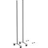 Lorell Adaptable Panel Legs for 50''H Configuration - 18.8'' Width x 2'' Depth x 71'' Height - Aluminum - Silver