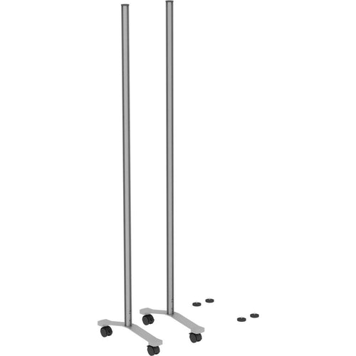 Lorell Adaptable Panel Legs for 50''H Configuration - 18.8'' Width x 2'' Depth x 71'' Height - Aluminum - Silver