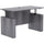 Lorell Essentials Series Sit-to-Stand Desk Shell - 0.1'' Top, 1'' Edge, 60'' x 29''49'' - Finish: Weathered Charcoal