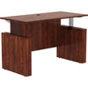 Lorell Essentials Series Sit-to-Stand Desk Shell - 0.1'' Top, 1'' Edge, 60'' x 29''49'' - Finish: Cherry - Laminate Table Top