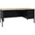 Lorell Fortress Series 66'' Right-Pedestal Desk - 66'' x 29.5''30'' , 0.8'' Modesty Panel, 1.1'' Top - Single Pedestal on Right Side - Square Edge - Material: Steel - Finish: Black