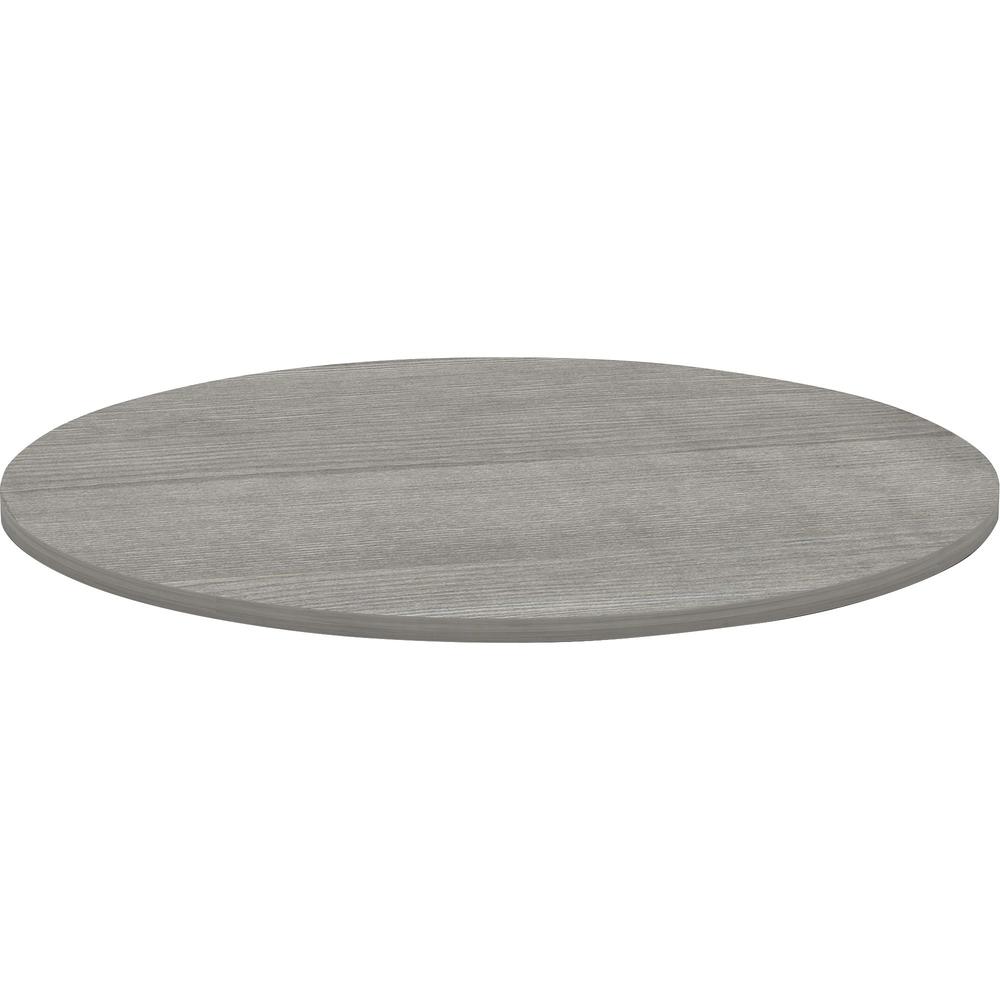 Lorell Essentials Conference Tabletop - Weathered Charcoal Laminate Round Top - Contemporary Style - 1'' Table Top Thickness x 48'' Table Top Diameter - Assembly Required - 1 Each