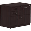 Lorell Essentials Series Box/Box/File Lateral File - 35.5'' x 22''29.5'' Lateral File, 1'' Side Panel - 4 x File, Box Drawer(s) - Finish: Espresso Laminate