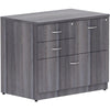 Lorell Essentials Series Box/Box/File Lateral File - 35.5'' x 22''29.5'' Lateral File, 1'' Top - 4 x File, Box Drawer(s) - Finish: Weathered Charcoal Laminate
