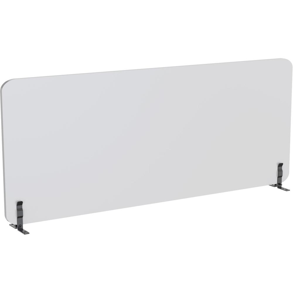 Lorell Acoustic Desktop Privacy Panel - 70.9'' Width x 23.6'' Height - Polyester Fiber - Light Gray - 1 Each