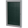 Ghent 36''x24'' 1-Door Satin Aluminum Frame Enclosed Vinyl Bulletin Board - Ebony