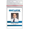 SICURIX Sealable ID Badge Holder - Support 2.62'' x 3.75'' Media - Vertical - Vinyl - 50 / Pack - Clear