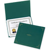 Oxford Letter Certificate Holder - 8 1/2'' x 11'' - Linen - Hunter Green - 5 / Pack