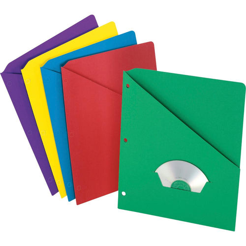 Pendaflex Slash Pocket 3-hole Project Folders - For Letter 8 1/2'' x 11'' Sheet - Multi - 25 / Pack