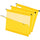 Pendaflex 1/5 Tab Cut Letter Recycled Hanging Folder - 8 1/2'' x 11'' - Yellow - Reinforced - 10% Recycled - 25 / Box
