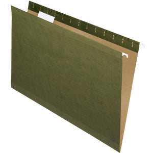 Pendaflex 1/5 Tab Cut Legal Recycled Hanging Folder - 8 1/2'' x 14'' - Standard Green - Reinforced - 10% Recycled - 25 / Box