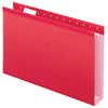 Pendaflex 1/5 Tab Cut Legal Recycled Hanging Folder - 8 1/2'' x 14'' - 2'' Expansion - Pressboard, Poly - Red - 10% Recycled - 25 / Box