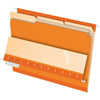 Pendaflex 1/3 Tab Cut Letter Recycled Top Tab File Folder - 8 1/2'' x 11'' - Orange - 10% Recycled - 100 / Box