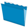 Pendaflex Ready-Tab 1/5 Tab Cut Letter Recycled Hanging Folder - 8 1/2'' x 11'' - Blue - 10% Recycled - 25 / Box