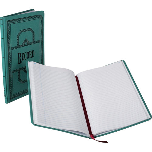 Boorum & Pease Boorum 66 Series Blue Canvas Record Books - 150 Sheet(s) - Thread Sewn - 7.62'' x 12.12'' Sheet Size - Blue - White Sheet(s) - Blue, Red Print Color - Blue Cover - 1 Each
