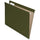 Pendaflex 1/5 Tab Cut Letter Recycled Hanging Folder - 8 1/2'' x 11'' - Green - 100% Recycled - 25 / Box