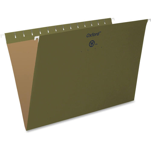 Pendaflex Essentials Legal Recycled Hanging Folder - 8 1/2'' x 14'' - Standard Green - 100% Recycled - 25 / Box