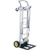 Safco HideAway Convertible Hand Truck - 400 lb Capacity - 4 Casters - 6'' , 3'' Caster Size - Aluminum - x 15.5'' Width x 43'' Depth x 36'' Height - Silver - 1 Each