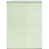 TOPS Green Tint Steno Books - 60 Sheets - Wire Bound - Ruled Margin - 6'' x 9'' - Green Paper - Hardboard Cover - WireLock - 12 / Pack