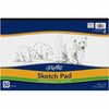 UCreate Medium Weight Sketch Pads - 50 Sheets - 18'' x 12'' - White Paper - Mediumweight, Acid-free - Recycled - 50 / Pad