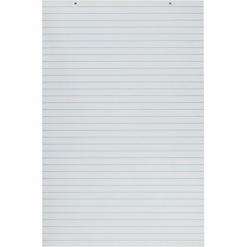 Pacon Ruled Chart Pad - 100 Sheets - Glue - Front Ruling Surface - 1'' Ruled - 24'' x 36'' - White Paper - Chipboard Backing, Hole-punched, Recyclable - 1 Each