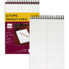 TOPS Docket Gold Spiral Steno Book - 100 Sheets - Coilock - 20 lb Basis Weight - 6'' x 9'' - 9'' x 6'' - White Paper - Frosty ClearPoly Cover - Perforated, Acid-free, Heavyweight, Unpunched - 1 Each