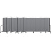 Screenflex Portable Room Dividers - 72'' Height x 24.1 ft Length - Black Metal Frame - Polyester - Stone - 1 Each