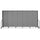 Screenflex Portable Room Dividers - 72'' Height x 13.1 ft Length - Black Metal Frame - Polyester - Stone - 1 Each