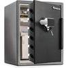 Fire-Safe Digital Alarm Water/Fire-resistant Safe - Fire Proof - Overall Size 23.8'' x 18.6'' x 19.3'' - Gunmetal Black