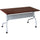 Lorell Flip Top Training Table - Rectangle Top - Four Leg Base - 4 Legs x 23.60'' Table Top Width x 60'' Table Top Depth - 29.50'' Height x 59'' Width x 23.63'' Depth - Assembly Required - Mahogany - Nylon