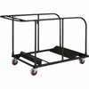 Lorell Round Planet Table Trolley Cart - Steel - 52'' Width x 32.75'' Depth x 40.16'' Height - Charcoal - For 16 Devices - 1 Each