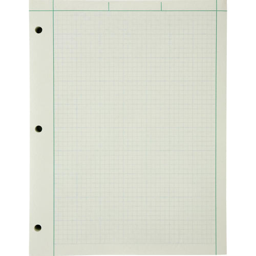 Ampad Engineering Computation Pad - 200 Sheets - Both Side Ruling Surface - Ruled Margin - 15 lb Basis Weight - Letter - 8 1/2'' x 11'' - Green Tint Paper - Chipboard Backing - 1 / Pad