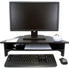 Victor High Rise Monitor Stand - Monitor Stand - Desk Riser - 7.5'' Height x 27'' Width x 11.5'' Depth - Wood - Black