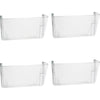 Officemate Mountable Wall File - 7'' Height x 13'' Width x 4.12'' Depth - Clear - Plastic - 4 / Carton