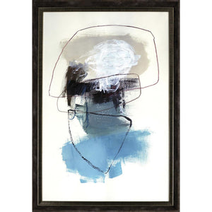 Lorell In The Middle II Framed Abstract Art - 27.50'' x 39.50'' Frame Size - Aqua - 1 Each