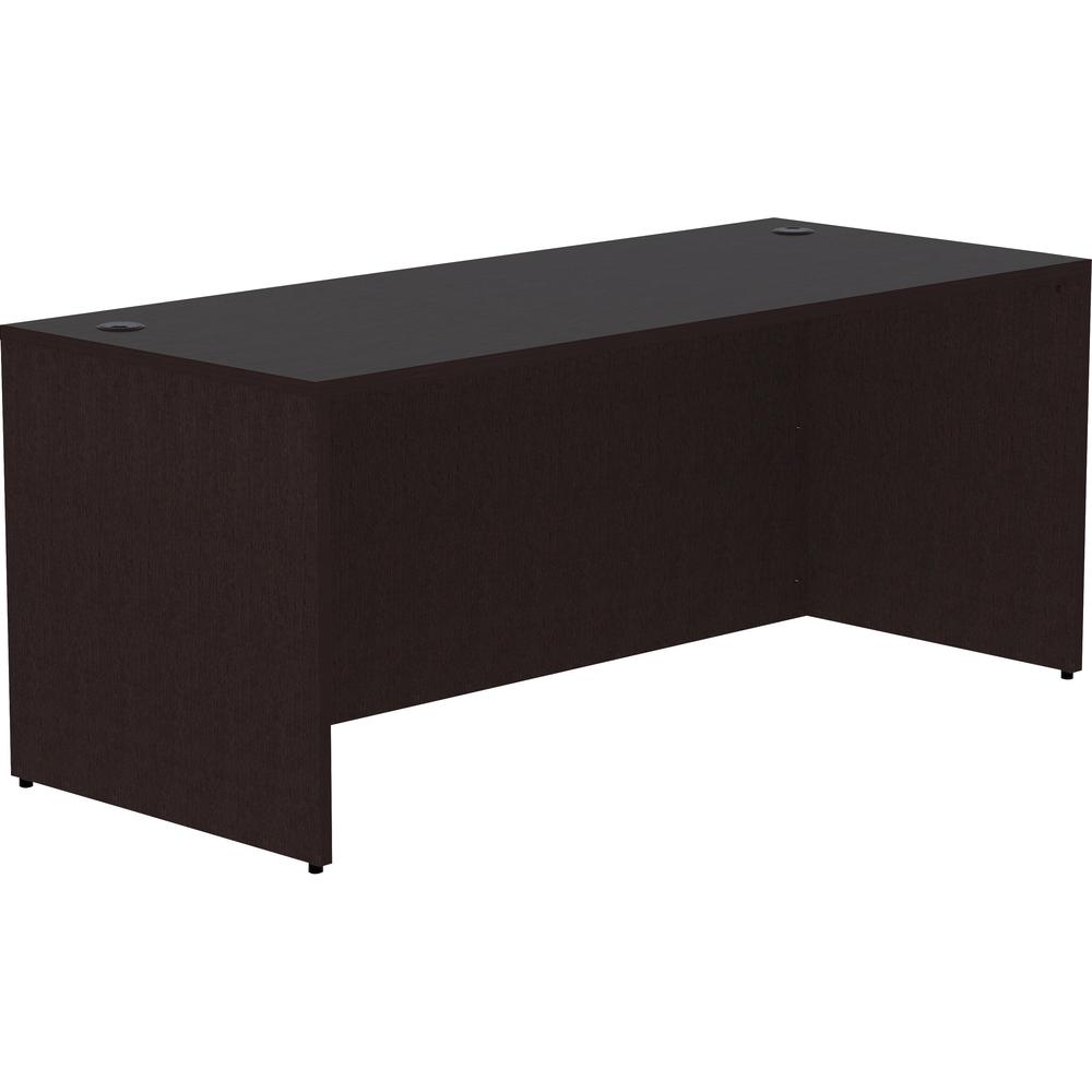 Lorell Essentials Series Rectangular Desk Shell - 72'' x 30''29.5'' Desk Shell, 1'' - Finish: Espresso