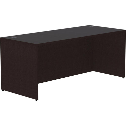 Lorell Essentials Series Rectangular Desk Shell - 72'' x 30''29.5'' Desk Shell, 1'' - Finish: Espresso