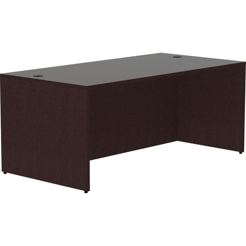 Lorell Essentials Series Rectangular Desk Shell - 72'' x 36''29.5'' Desk Shell, 1'' Top - Finish: Espresso